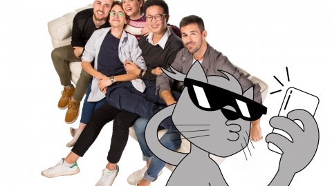 iCat estrena Adolescents iCat, el programa de ràdio dels 'millennials' a YouTube i a Instagram, amb Roger Carandell, Juliana Canet, Joan Grivé i la col·laboració dels "youtubers" i "intagramers" Pol Gise i Long Li Xue. Barcelona. 18 de novembre de 2018