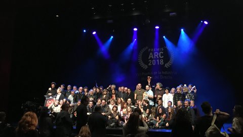 El director de Catalunya Ràdio, Saül Gordillo, assisteix a l'entrega de premis de la XVI edició dels Premis ARC, que atorga la indústria musical del directe, i atorga a Delicatessen d'iCat, d'Albert Puig, el premi al millor programa musical. Sala Barts. Barcelona. 11 de desembre de 2018