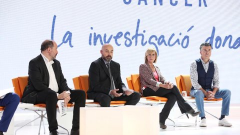 El director de Catalunya Ràdio i dels Mitjans Digitals de la CCMA, Saül Gordillo, participa en la presentació de La Marató de TV3 i Catalunya Ràdio 2018 al plató 1 de TV3. Sant Joan Despí. 13 de desembre de 2018
