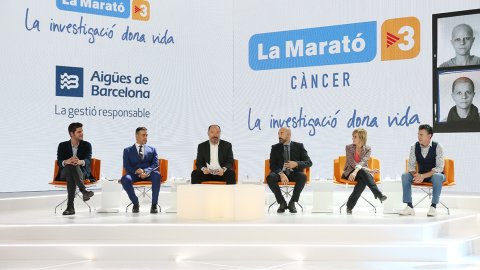 El director de Catalunya Ràdio i dels Mitjans Digitals de la CCMA, Saül Gordillo, participa en la presentació de La Marató de TV3 i Catalunya Ràdio 2018 al plató 1 de TV3. Sant Joan Despí. 13 de desembre de 2018