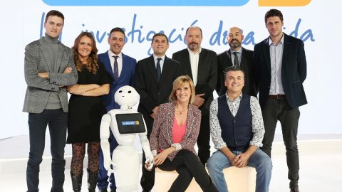 El director de Catalunya Ràdio i dels Mitjans Digitals de la CCMA, Saül Gordillo, participa en la presentació de La Marató de TV3 i Catalunya Ràdio 2018 al plató 1 de TV3. Sant Joan Despí. 13 de desembre de 2018