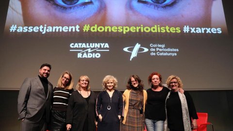 Jornada organitzada per Catalunya Ràdio sobre l'assetjament a dones periodistes a les xarxes socials, amb taula rodona amb Mònica Terribas, Cristina Fallarás, Tània Verge, Neus Bonet i Mariola Dinarès, i l'emissió del documental 'A Dark Place', de Javier Luque. HUB Museu del Disseny. Barcelona. 18 de desembre de 2018