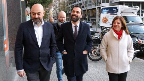 El president del Parlament de Catalunya, Roger Torrent, entrevistat a 'El matí de Catalunya Ràdio'. Barcelona. 9 de gener de 2019