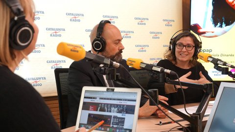 El director de Catalunya Ràdio, Saül Gordillo, i la seva adjunta a la direcció de Mitjans Digitals de la Corporació Catalana de Mitjans Audiovisuals (CCMA), Geni de Vilar, expliquen al programa 'Popap' de Mariola Dinarès com cobriran TV3 i la ràdio pública el judici del procés. Barcelona. 11 de febrer de 2019
