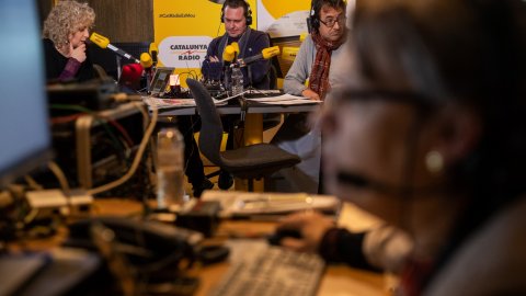 Programa especial d'El matí de Catalunya Ràdio i el Catalunya migdia des del centre de premsa muntat per Catalunya Ràdio a prop del Tribunal Suprem per seguir en directe el judici als líders del procés. Madrid. 13 de febrer de 2019