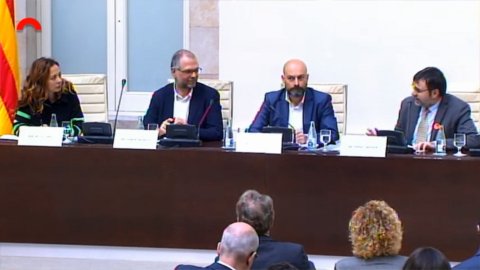 El director de Catalunya Ràdio i dels Mitjans Digitals de la Corporació Catalana de Mitjans Audiovisuals (CCMA), Saül Gordillo, participa en una jornada al Parlament de Catalunya sobre 'fake news' organitzada pel Col·legi de Periodistes i el Consell de l'Audiovisual de Catalunya. Barcelona. 29 de març de 2019