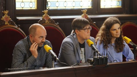Especial 'Catalunya migdia' des de l'Ajuntament de Girona amb un debat dels alcaldables de la ciutat, amb Òscar Fernández i Empar Moliner, per Catalunya Ràdio i Catalunya Informació. Girona. 20 de maig de 2019