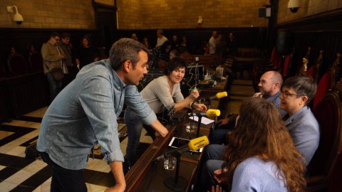 Especial 'Catalunya migdia' des de l'Ajuntament de Girona amb un debat dels alcaldables de la ciutat, amb Òscar Fernández i Empar Moliner, per Catalunya Ràdio i Catalunya Informació. Girona. 20 de maig de 2019