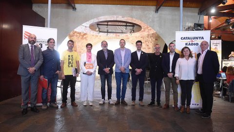 Especial 'Catalunya migdia' des del Cafè Teatre Escorxador de Lleida amb un debat dels alcaldables de la ciutat, amb Òscar Fernández i Empar Moliner, per Catalunya Ràdio i Catalunya Informació. Lleida. 21 de maig de 2019