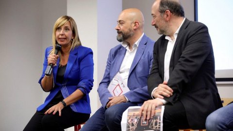El director de Catalunya Ràdio, Saül Gordillo, participa en la presentació de 'Revolució 4.0' de Xantal Llavina com a programa que fa el salt a TV3, al Barcelona Tech City. Barcelona. 23 de maig de 2019