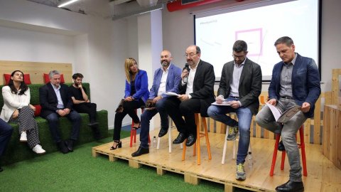 El director de Catalunya Ràdio, Saül Gordillo, participa en la presentació de 'Revolució 4.0' de Xantal Llavina com a programa que fa el salt a TV3, al Barcelona Tech City. Barcelona. 23 de maig de 2019