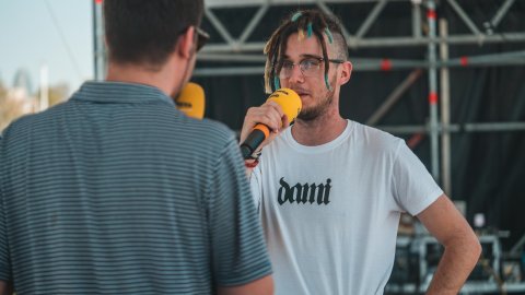 Programa especial de la festa de presentació de la temporada d'estiu de Catalunya Ràdio 2019 a l'espigó de la Mar Bella amb una edició d'El suplement, amb Roger Escapa. Barcelona. 20 de juliol de 2019