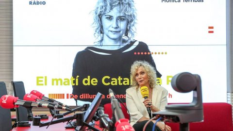 Mònica Terribas, d'El matí de Catalunya Ràdio, en la presentació de la temporada 2019-2020 de l'emissora i inauguració del nou estudi 2, l'estudi d'iCat. Barcelona. 29 d'agost de 2019