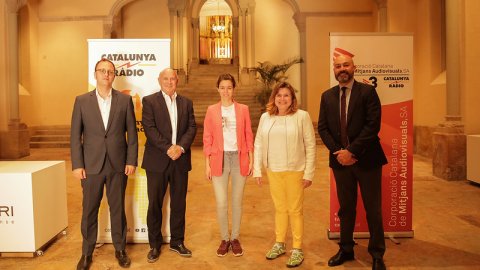 Especial 'Catalunya migdia' des del Claustre Sant Pau del Seminari Centre Tarraconense amb Òscar Fernández i Empar Moliner i debat dels alcaldables de Tarragona en emissió per Catalunya Ràdio i Catalunya Informació. Tarragona. 22 de maig de 2019
