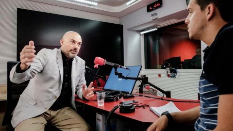 Entrevista de Nació Digital al director de Catalunya Ràdio i dels Mitjans Digitals de la Corporació Catalana de Mitjans Audiovisuals (CCMA), Saül Gordillo, al nou estudi 2 de Catalunya Ràdio, l'estudi d'iCat. Barcelona. 4 de setembre de 2019