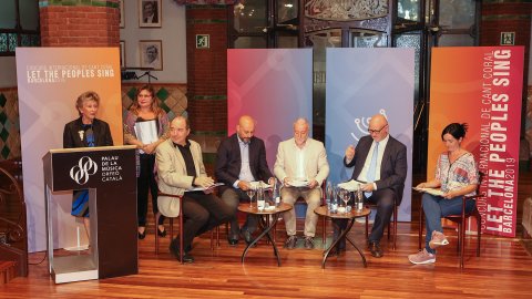 Presentació del concurs internacional de cors 'Let the peoples sing 2019' de Catalunya Música al Palau de la Música Catalana. 9 d'octubre de 2019 	