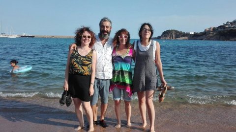 Programa especial d'Estat de Gràcia, amb Roger de Gràcia, Maria Rovira, Anna Ayala i Montse Virgili, al passeig marítim de Sant Feliu de Guíxols. 14 de juliol de 2017