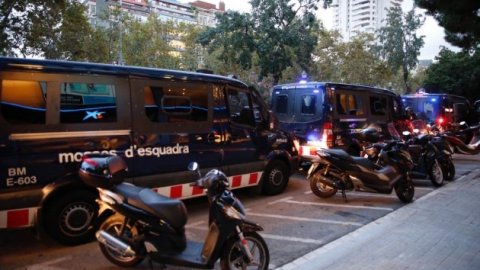 Els Mossos d'Esquadra intensifiquen la seguretat de Catalunya amb motiu de la sentència del Tribunal Suprem als líders del procés per l'1-O. Barcelona. 23 d'octubre de 2019
