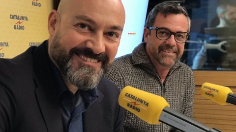 El director de Catalunya Ràdio, Saül Gordillo, i el cap de Continguts, Santi Faro, valoren els resultats de l'Estudi General de Mitjans (EGM) a 'El matí de Catalunya Ràdio'. Barcelona. 27 de novembre de 2019