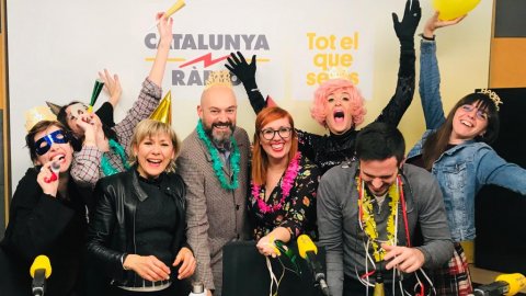 Programa especial de Cap d'Any de Catalunya Ràdio amb Elisenda Carod, Elisenda Pineda, Charlie Pee, Mari Pau Huguet, Brigitta Lamoure i Francesc Garriga. Barcelona. 11 de desembre de 2019