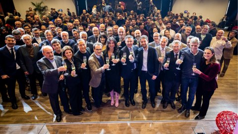 El director de Catalunya Ràdio, Saül Gordillo, assisteix a la Copa de Nadal de la directiva del Futbol Club Barcelona amb els directors de mitjans i periodistes esportius. Camp Nou. Barcelona. 12 de desembre de 2019