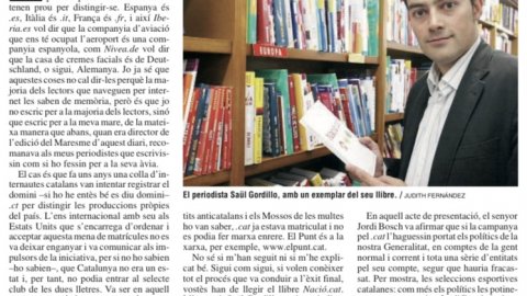 El Punt. Contraportada de Manuel Cuyàs sobre el llibre de Saül Gordillo 'Nació.cat'. 7 d'octubre de 2007