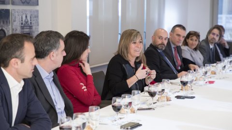 El director de Catalunya Ràdio, Saül Gordillo, assisteix al dinar de Nadal de la presidenta de la Diputació de Barcelona i alcaldessa de L'Hospitalet de Llobregat, Núria Marín, amb directors de mitjans de comunicació. Barcelona. 9 de gener de 2020