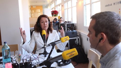 El director de Catalunya Ràdio, Saül Gordillo, assisteix al programa especial de Catalunya migdia amb Òscar Fernárndez i Empar Moliner amb oients al restaurant Boira de Girona, tertulians gironins i entrevista a l'alcaldessa de la ciutat, Marta Madrenas. Girona. 14 de gener de 2020