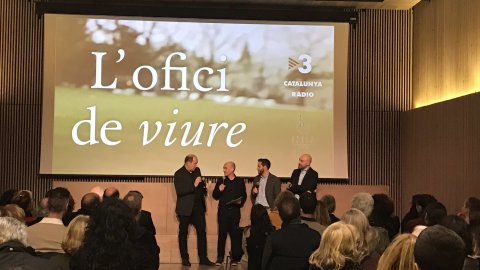 El director de Catalunya Ràdio, Saül Gordillo, participa en la presentació del programa de Catalunya Ràdio que fa el salt a TV3 L'ofici de viure, de Gaspar Hernàndez. Recinte modernista de l'Hospital Sant Pau. Barcelona. 19 de febrer de 2020