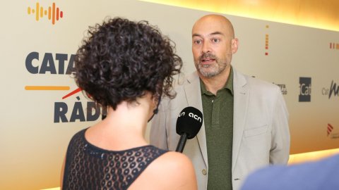 El director de Catalunya Ràdio, Saül Gordillo, explica les novetats de la temporada 2020-2021 a l'ACN. Barcelona. 28 d'agost de 2020