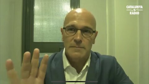 L'exconseller d'Afers Exteriors Raül Romeva, condemnat pel referèndum de l'1-O, entrevistat des del centre penitenciari de Lledoners a El matí de Catalunya Ràdio amb Laura Rosel. 10 de novembre de 2020