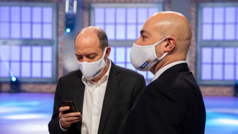 El director de Catalunya Ràdio i dels Mitjans Digitals de la CCMA, Saül Gordillo, participa en la presentació de La Marató de TV3 i Catalunya Ràdio 2020 al plató 1 de TV3. Sant Joan Despí. 17 de desembre de 2020