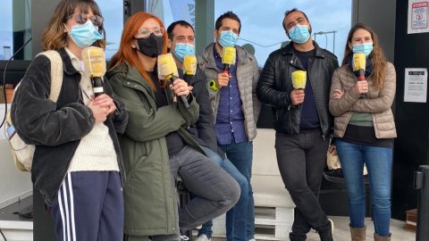 Programa especial de Nadal d'El matí de Catalunya Ràdio amb Laura Rosel des de la terrassa de l'hotel Negresco Princess. Barcelona. 23 de desembre de 2020