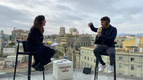Programa especial de Nadal d'El matí de Catalunya Ràdio amb Laura Rosel des de la terrassa de l'hotel Negresco Princess. Barcelona. 23 de desembre de 2020