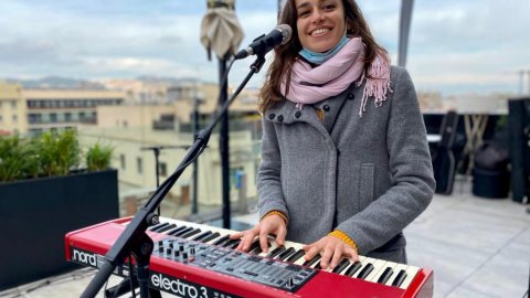 Programa especial de Nadal d'El matí de Catalunya Ràdio amb Laura Rosel des de la terrassa de l'hotel Negresco Princess. Barcelona. 23 de desembre de 2020