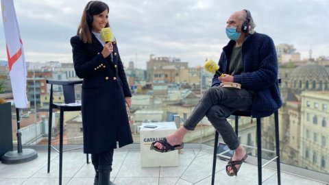 Programa especial de Nadal d'El matí de Catalunya Ràdio amb Laura Rosel des de la terrassa de l'hotel Negresco Princess. Barcelona. 23 de desembre de 2020