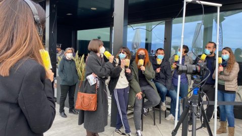 Programa especial de Nadal d'El matí de Catalunya Ràdio amb Laura Rosel des de la terrassa de l'hotel Negresco Princess. Barcelona. 23 de desembre de 2020