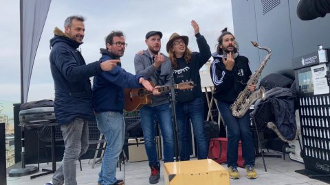 Programa especial de Nadal d'El matí de Catalunya Ràdio amb Laura Rosel des de la terrassa de l'hotel Negresco Princess. Barcelona. 23 de desembre de 2020