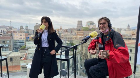 Programa especial de Nadal d'El matí de Catalunya Ràdio amb Laura Rosel des de la terrassa de l'hotel Negresco Princess. Barcelona. 23 de desembre de 2020