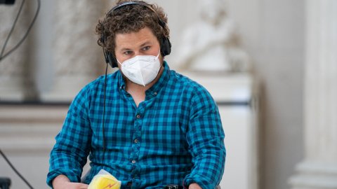 Programa especial d'El matí de Catalunya Ràdio, amb Laura Rosel, des del Museu Nacional d'Art de Catalunya (MNAC) en el marc de la campanya dels mitjans públics Impulsem la cultura. Barcelona. 30 d'abril de 2021