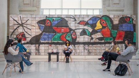 Programa especial d'El matí de Catalunya Ràdio, amb Laura Rosel, des del Museu Nacional d'Art de Catalunya (MNAC) en el marc de la campanya dels mitjans públics Impulsem la cultura. Barcelona. 30 d'abril de 2021