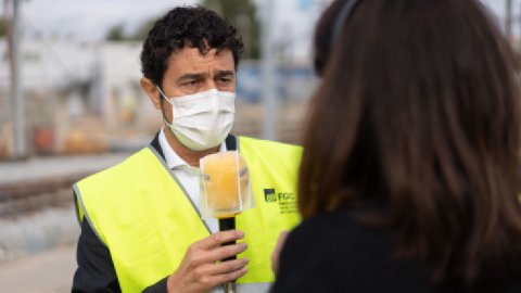 Programa especial d'El matí de Catalunya amb Laura Rosel al centre de comandament de Ferrocarrils de la Generalitat de Catalunya. Rubí. 6 de maig de 2021