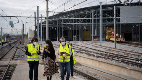 Programa especial d'El matí de Catalunya amb Laura Rosel al centre de comandament de Ferrocarrils de la Generalitat de Catalunya. Rubí. 6 de maig de 2021