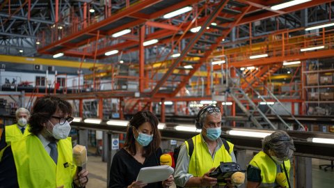 Programa especial d'El matí de Catalunya amb Laura Rosel al centre de comandament de Ferrocarrils de la Generalitat de Catalunya. Rubí. 6 de maig de 2021