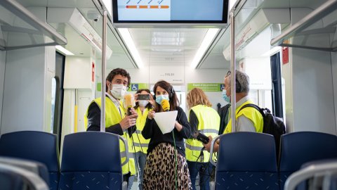 Programa especial d'El matí de Catalunya amb Laura Rosel al centre de comandament de Ferrocarrils de la Generalitat de Catalunya. Rubí. 6 de maig de 2021