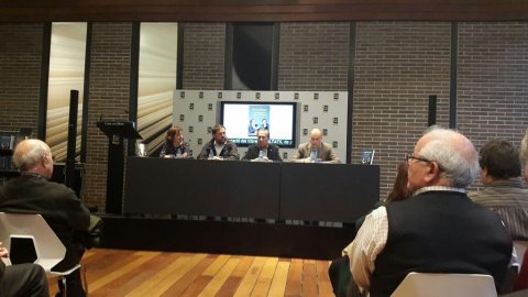 Presentació del llibre 'Revoltats' 'Sublevados' (Ara Llibres) d'Oriol Junqueras i Justo Molinero, amb edició de Saül Gordillo a la Casa del Llibre de Barcelona. 7 d'abril de 2015
