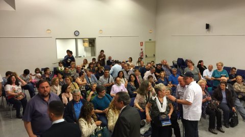 Presentació del llibre Revoltats al Casal Cívic de Sant Josep amb Oriol Junqueras, Justo Molinero i Saül Gordillo. Sant Vicenç dels Horts. 4 de maig de 2015
