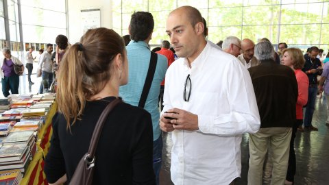 Trobada d'escriptors de Girona amb el conseller Ferran Mascarell, organitzada per El Punt Avui. Palau de Congressos de Girona. 12 de juliol de 2014 