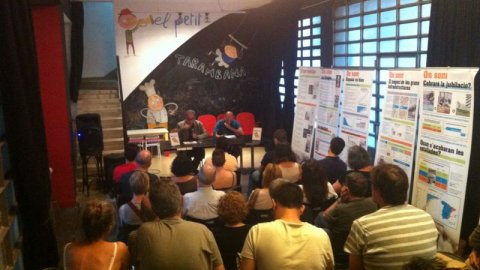 Presentació del llibre Sobirania.cat, de Saül Gordillo, amb el periodista Albert Cuesta al Tarambana de Cardedeu, organitzada per la llibreria Badallibres. Cardedeu. 16 de juliol de 2014