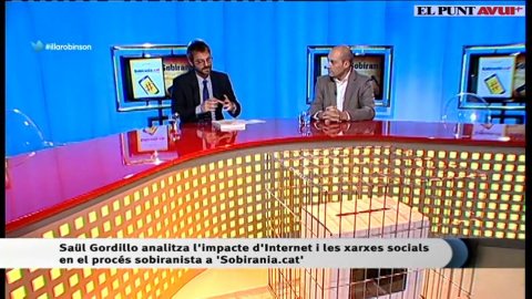 Entrevista d'Igor Llongueres al periodista Saül Gordillo, autor del llibre Sobirania.cat, al programa L'illa de Robinson d'El Punt Avui Televisió. 10 d'octubre del 2014